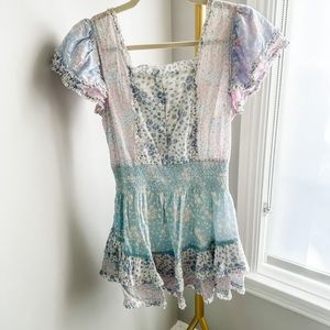 LoveShackFancy floral mini dress